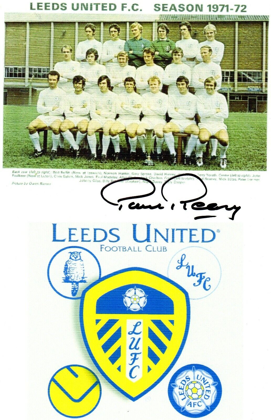 PAUL REANEY AUTOGRAPH, LEEDS UNITED, FOOTBALL