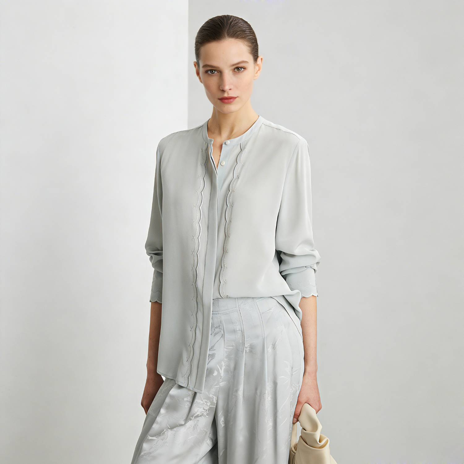 100% Mulberry Silk Blouse Long Sleeves REAL SILK LIFE