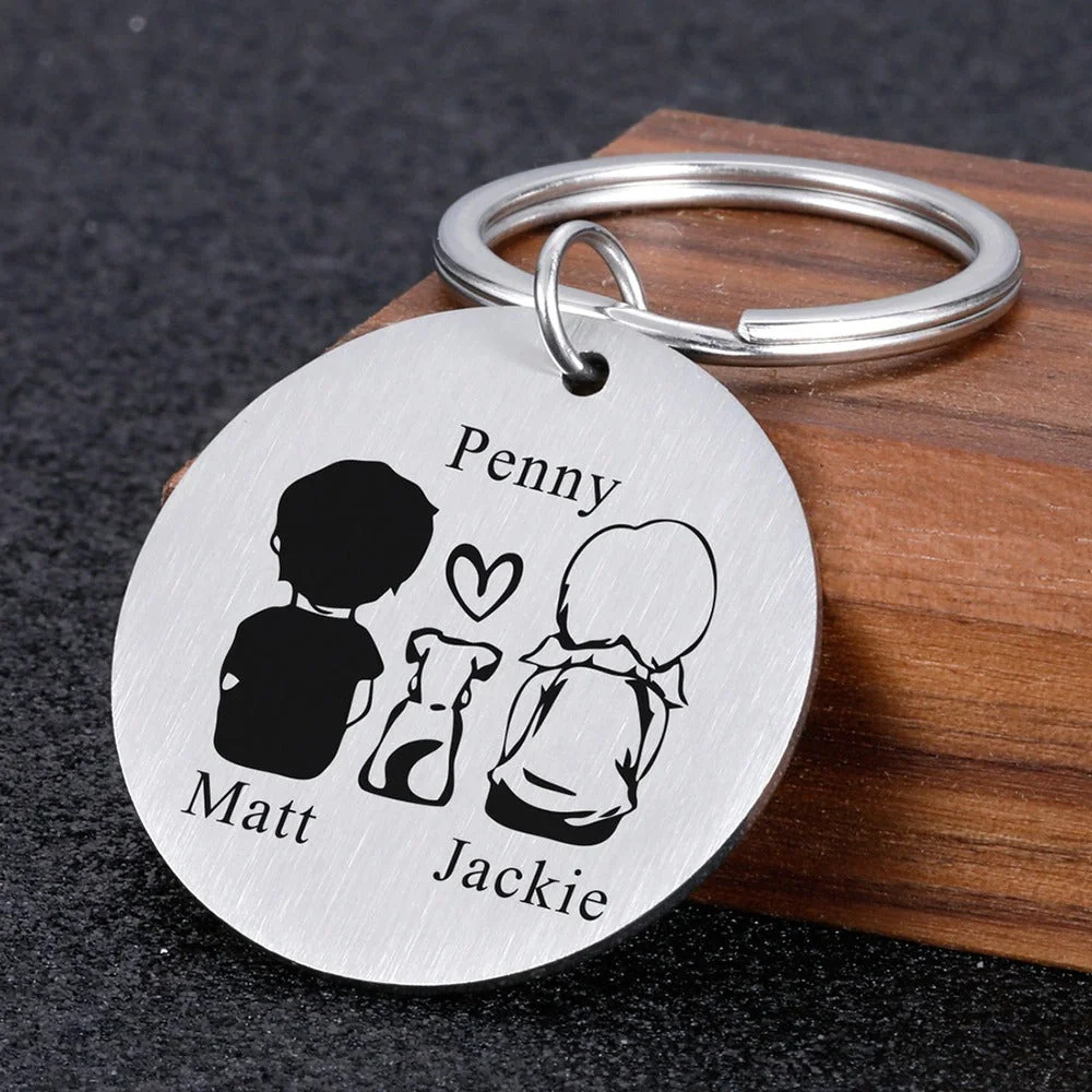Personalized Custom Keychains for Dog Lovers and Parents