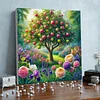 Framed Diamond Painting - Full Round Drill - Apple Tree (25x25cm)