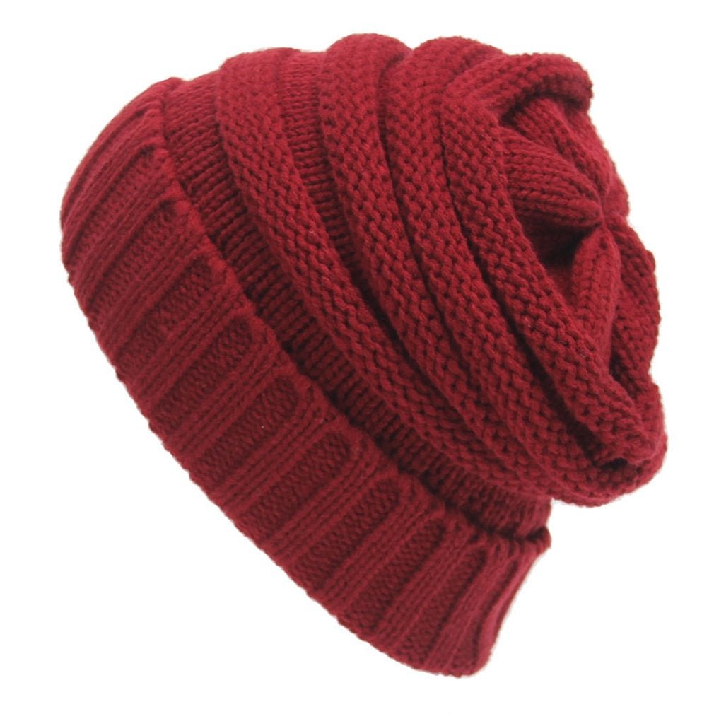 Soft Slouchy Beanies Knit Warm Winter Unisex Cap Thick Women's Men Hat