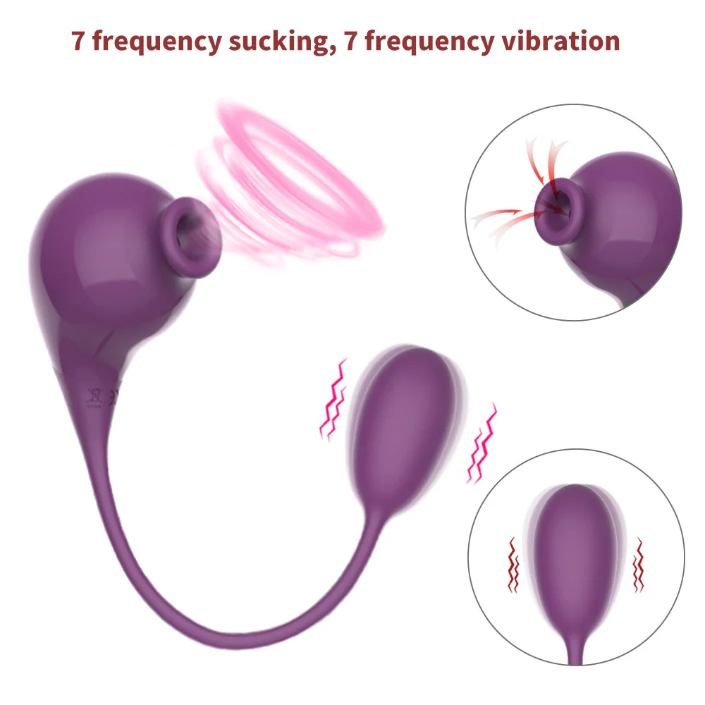 Suction Vibrator with Bullet, Clitoral G spot Stimulation 2 in 1 Rosetoy Official