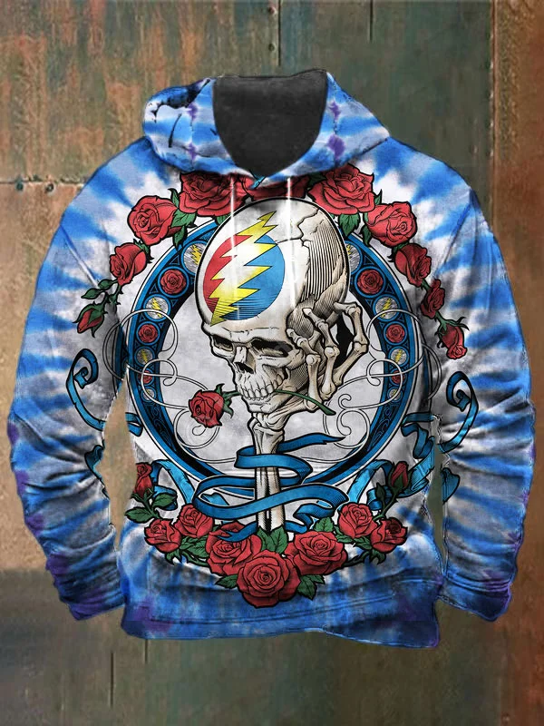 Unisex Skull Print Heavyweight Hoodies