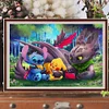 Pokemon - Runder Bohrer Diamantmalerei - 60*40CM (Große Größe)
