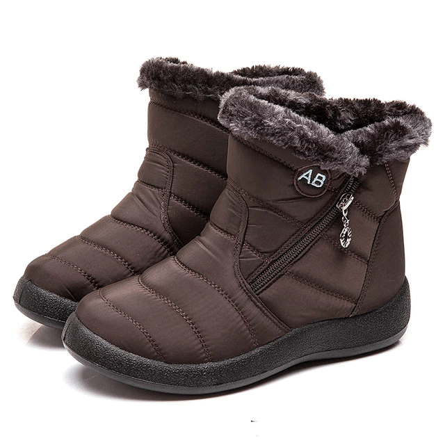 Women Fur Lined Outdoor Orthopedic Snow Boots Radinnoo.com