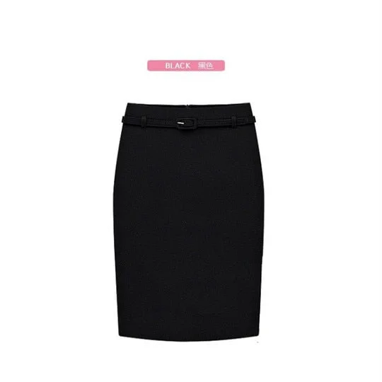 Business Work Wear 2019 Fashion Women Skirts Long Mid-calf Length High Waist Pencil Formal Woman Skirt S - XXL Office Lady Skirt