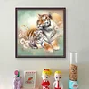Tiger Mother And Cub-11CT Stamped Cross Stitch 40*40cm/15.75*15.75in