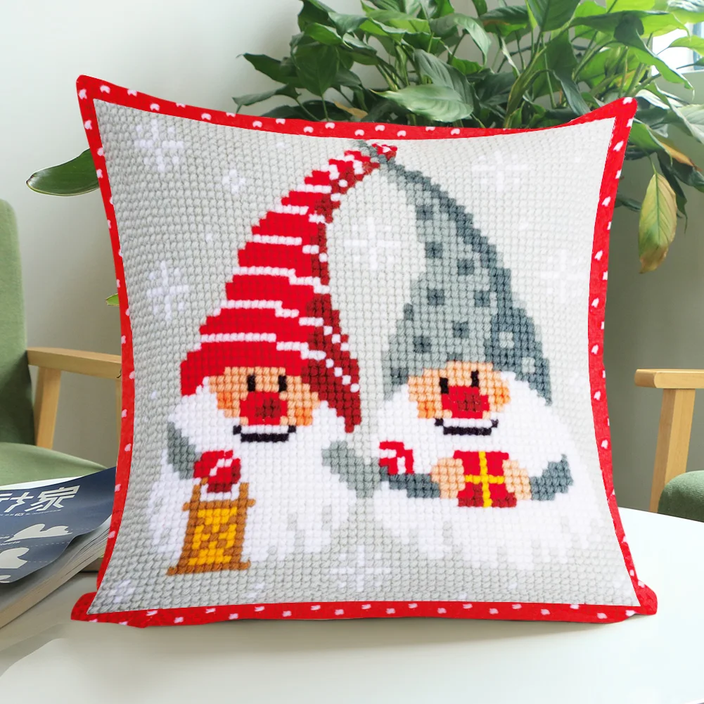 11CT Stamped Cross Stitch Pillow Case - Christmas (Canvas|40*40CM)