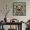 (40*40cm)Flower Bear - Full Round Drill Diamond Painting