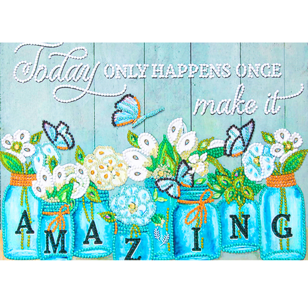 

Flower Letter - Special Shaped Diamond Painting - 40*30CM, 501 Original
