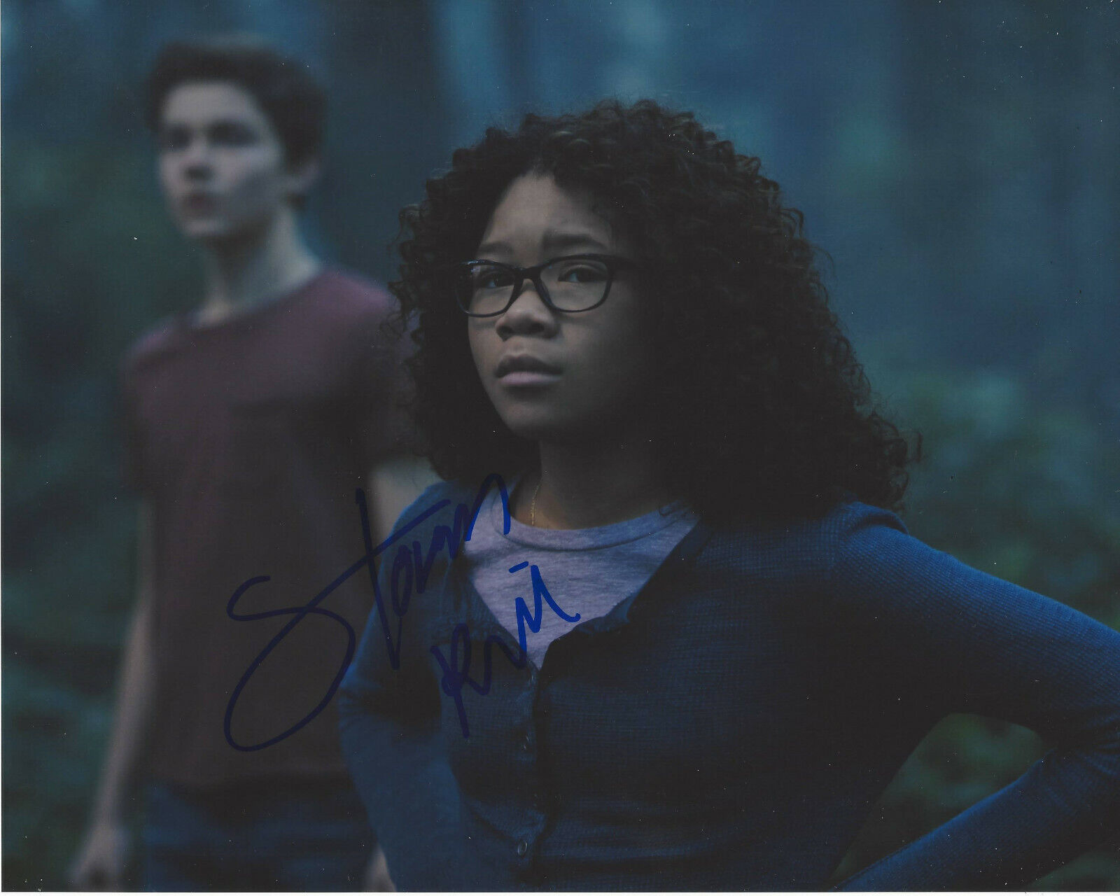 ACTRESS STORM REID SIGNED AUTHENTIC 'A WRINKLE IN TIME' 8X10 Photo Poster painting w/COA PROOF