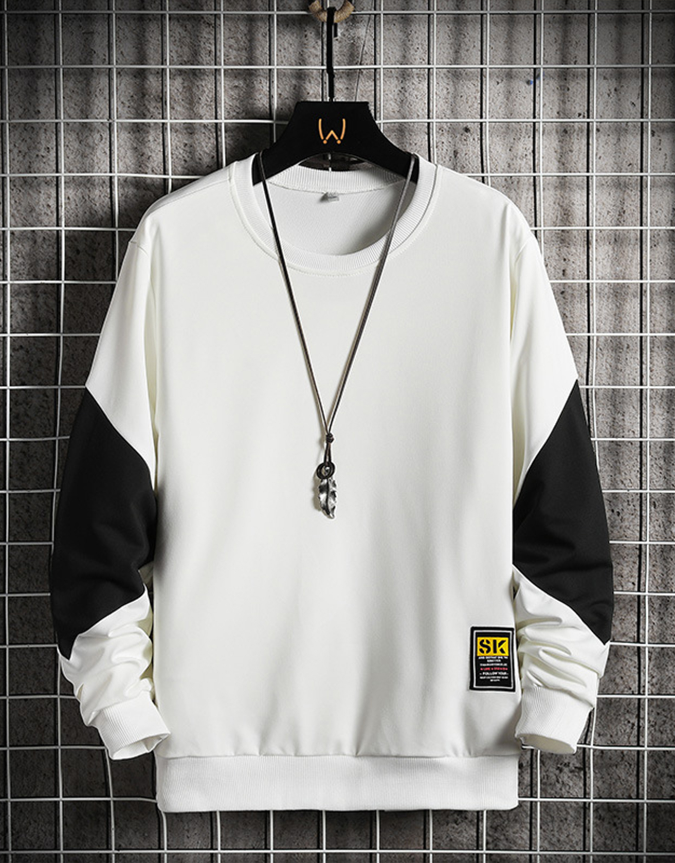Autumn And Winter Paneled Color-block Regular Sweatshirt / TECHWEAR CLUB / Techwear
