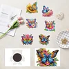 (US Local)6Pcs Diamond Painting Refrigerator Magnets Diamond Art Kits for Adult(Butterfly)