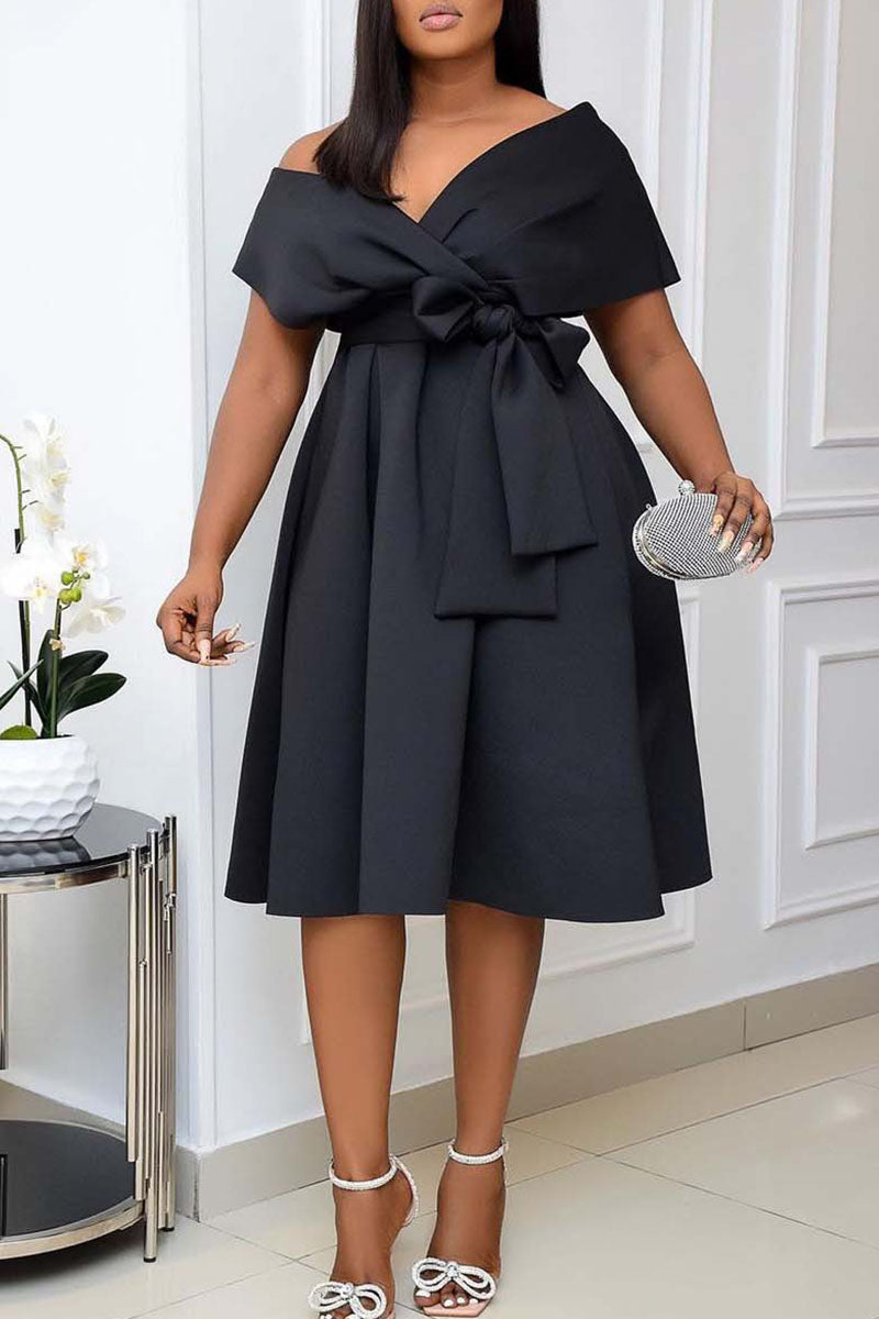 Celebrities Elegant Solid Bandage Halter Evening Dress Dresses