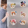 6Pcs Butterfly Kitten Diamond Painting Fridge Magnet Diamond Art Magnets Decals Kit