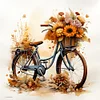 Diamond Painting -5D Full Round Drill Vintage Bicycle Bouquet