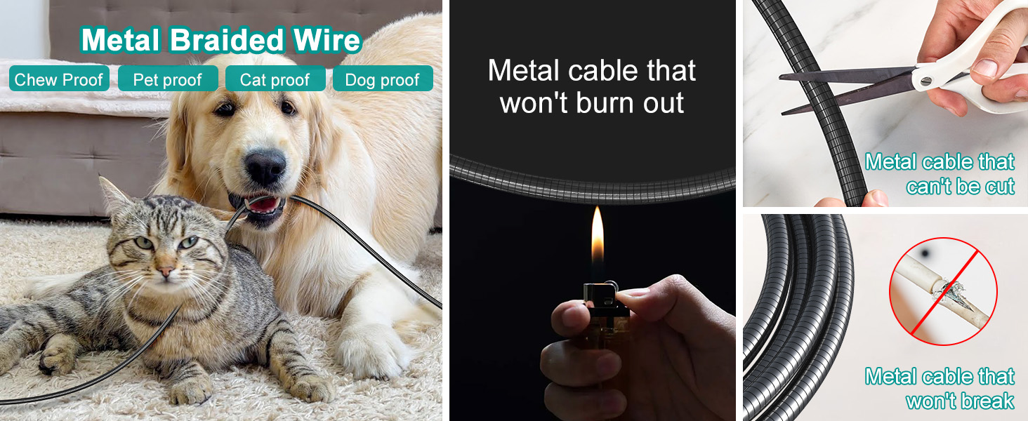 iphone charger metal cord