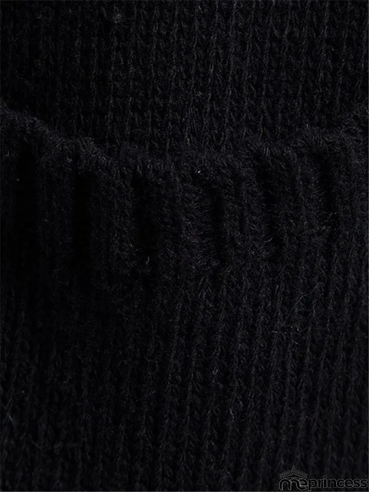 Men's Knitted Long Sleeve Hooded Cardigan