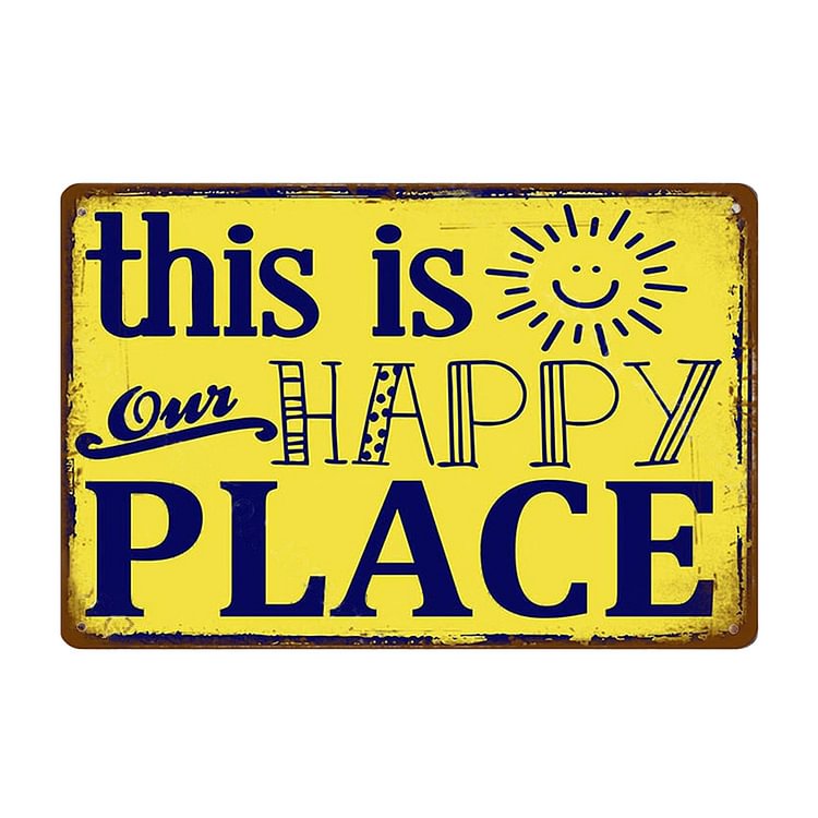 【20*30cm/30*40cm】Happiness Is Love - Vintage Tin Signs/Wooden Signs