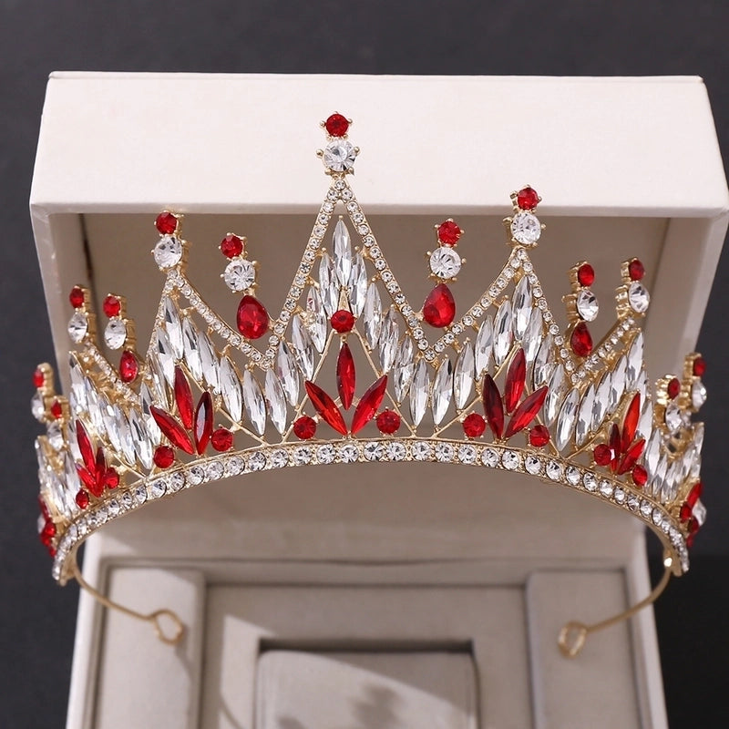 Minimalist Crown Alloy Inlay Rhinestones Crown 1 Pair