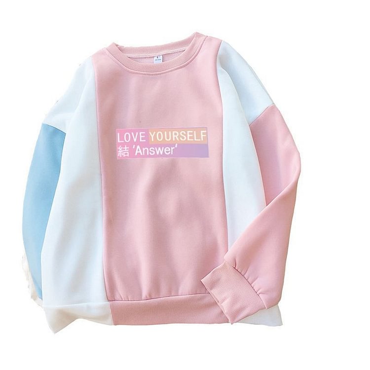 방탄소년단 Love Yourself Color-block Sweater