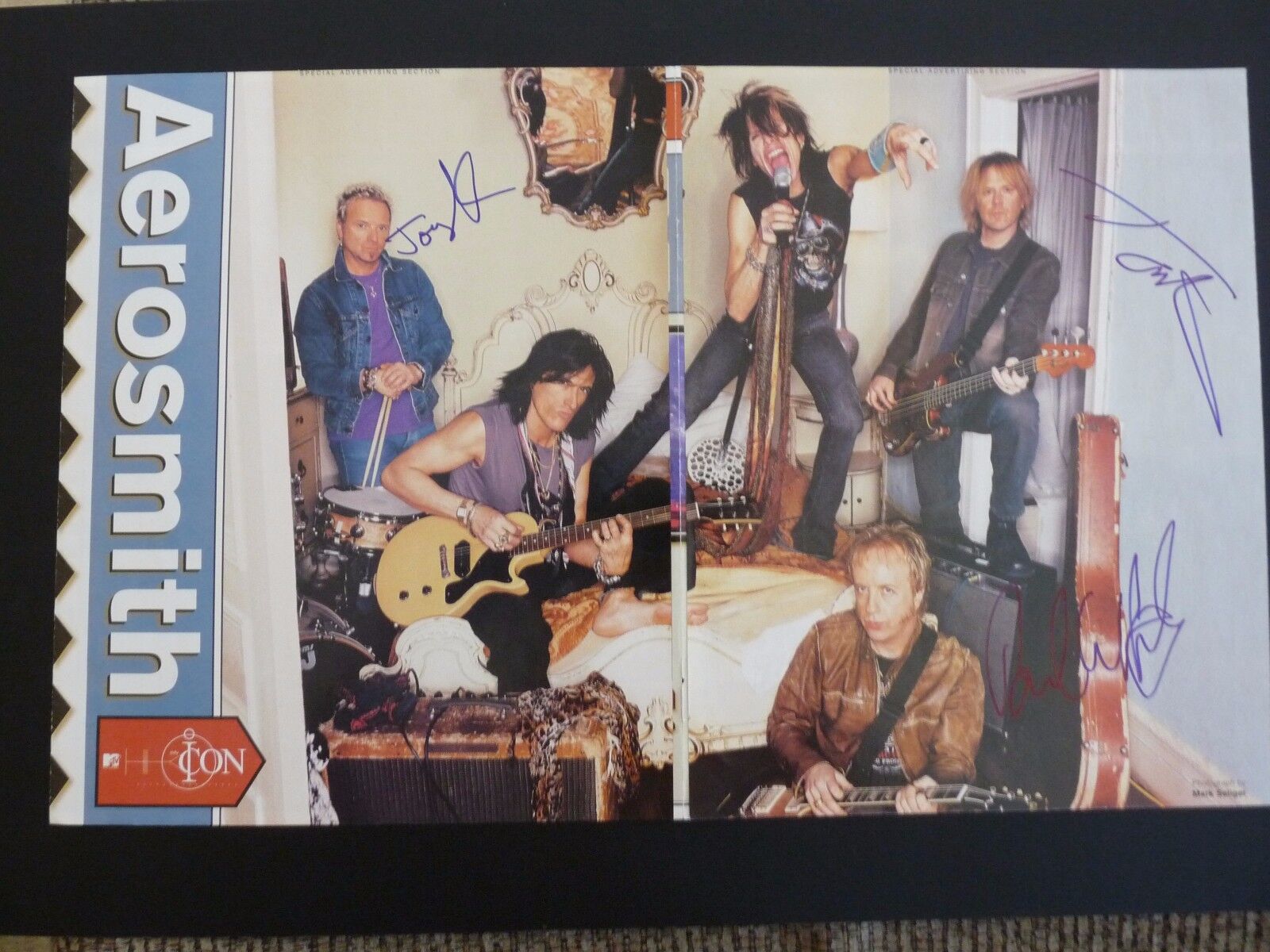 Aerosmith x3 Signed Autographed 12x19 Magazine Photo Poster painting PSA Beckett Guaranteed F3