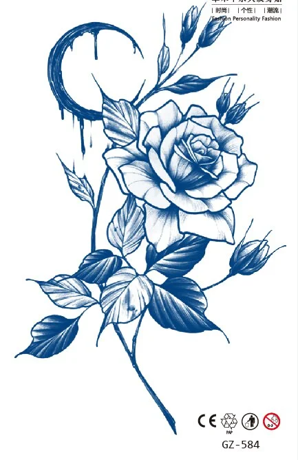 Temporary Waterproof Tattoos Stickers Creative Necklace Flower Juice Ink Lasting Girls Arm Neck Back Waist Buttocks Fake Tatoo