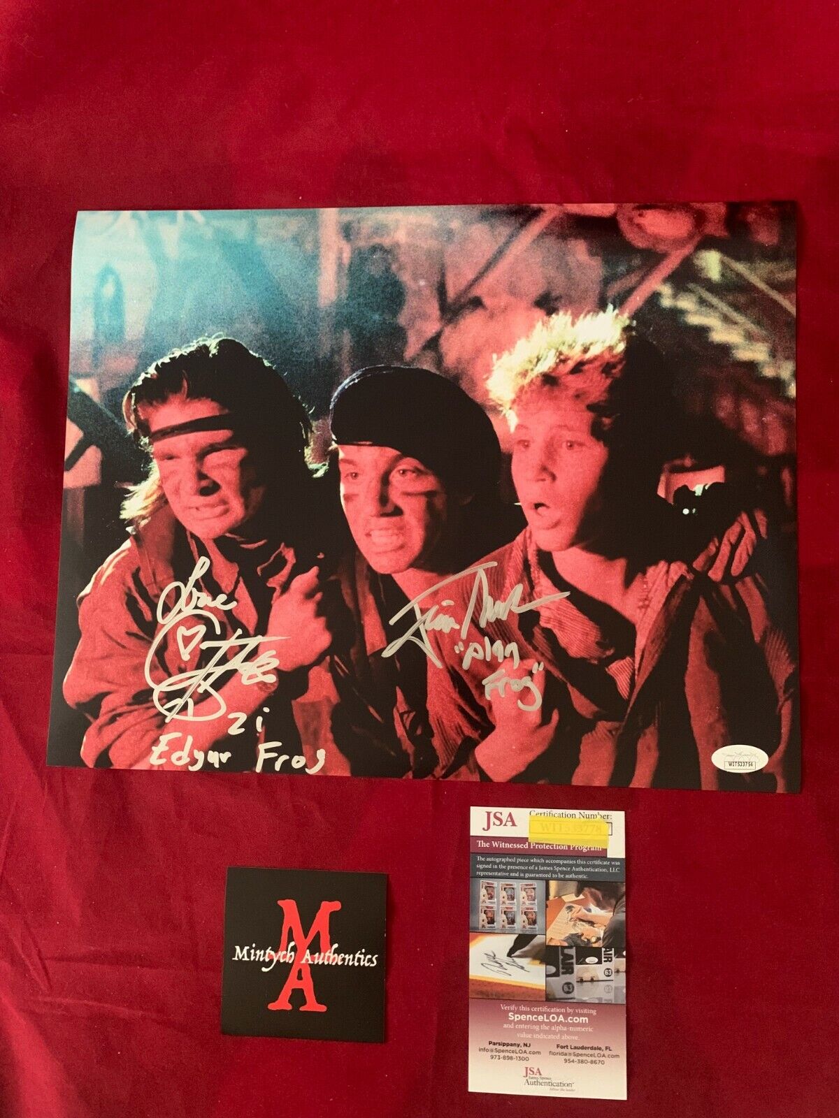 COREY FELDMAN & JAMISON NEWLANDER SIGNED 11x14 Photo Poster painting! THE LOST BOYS FROG BROS!