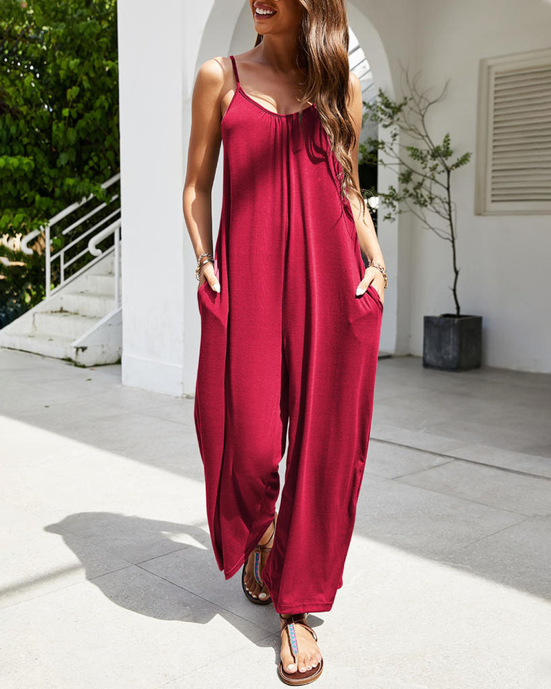 Rotimia Sexy V-Neck Sling Jumpsuit