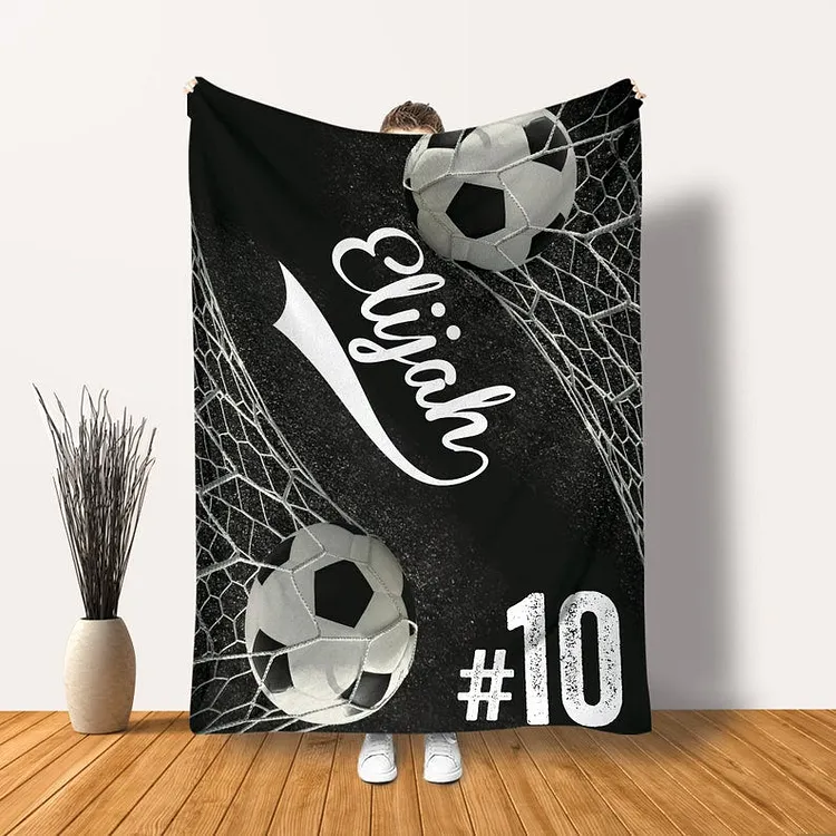 Personalized Soccer Blanket for Comfort & Unique| BKKid146
