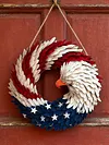 American Eagle Flag Patriotic Wreath 2026 USA 250 Decorations 250th Anniversary Eagle Wreath for 4th of July for Front Door Wall Party Holiday Decoration