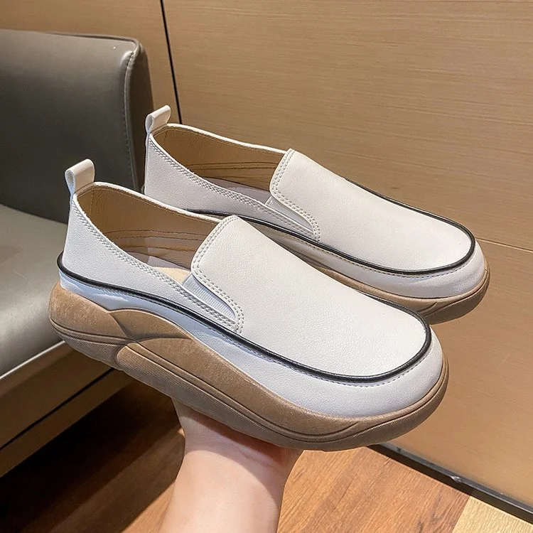 Hot Sale Thick Sole Low-cut Leather Shoes【Last Day 49% Off 】
