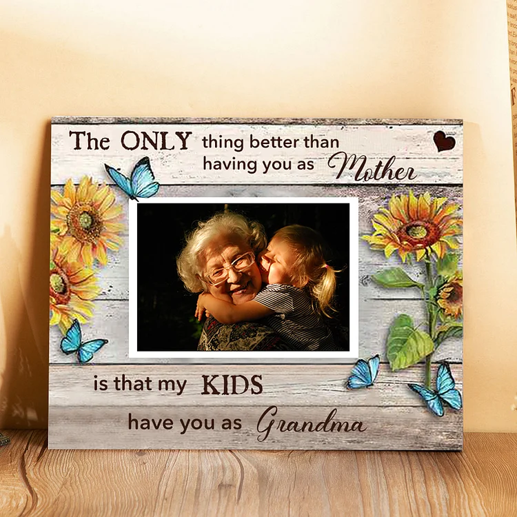 Personalized Photo Ornament Canvas Gift-Customized Gift Ornament Desktop Decoration Picture Frame for Nan