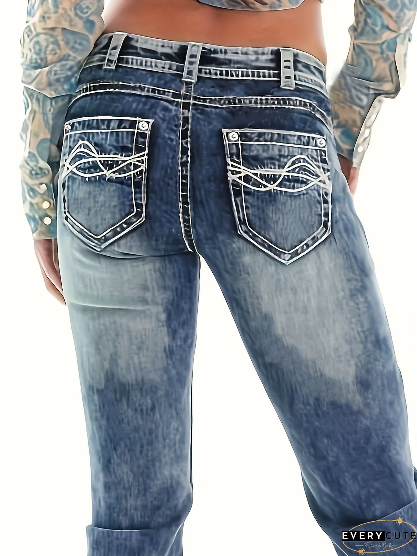Stylish Mid-Rise Denim
