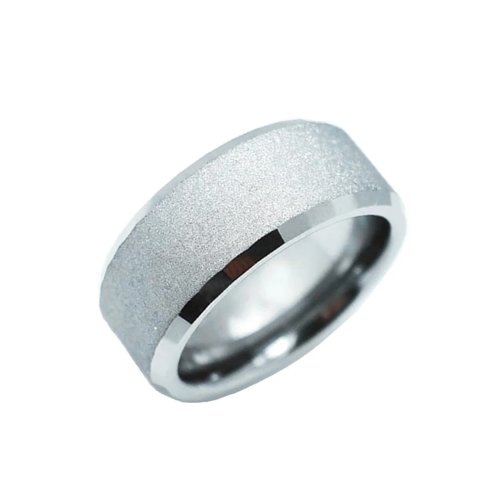 6MM 8MM Silver Couples Ring Mens Matte Tungsten Wedding Band