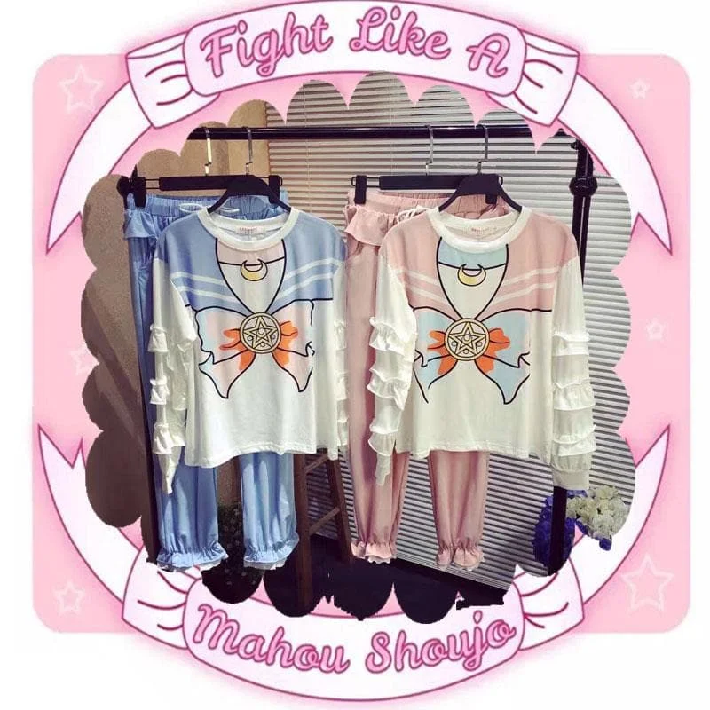 Blue/Pink Sailor Moon Falbala Homewear Set SP1711407