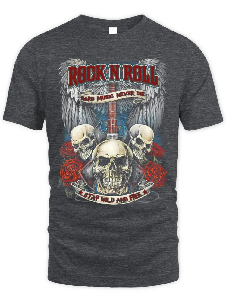BrosWear Rock n Roll, Hard Music Never Dies T-Shirt