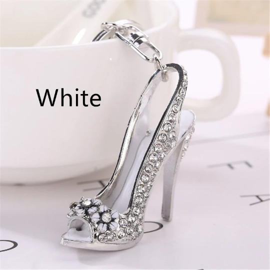 Keyring Bag Charm Pendant Keys Holder Crystal High Heel Shoes Charms Pendants Keychain Jewelry Key Chain Women Girl Bag Gifts Accessories