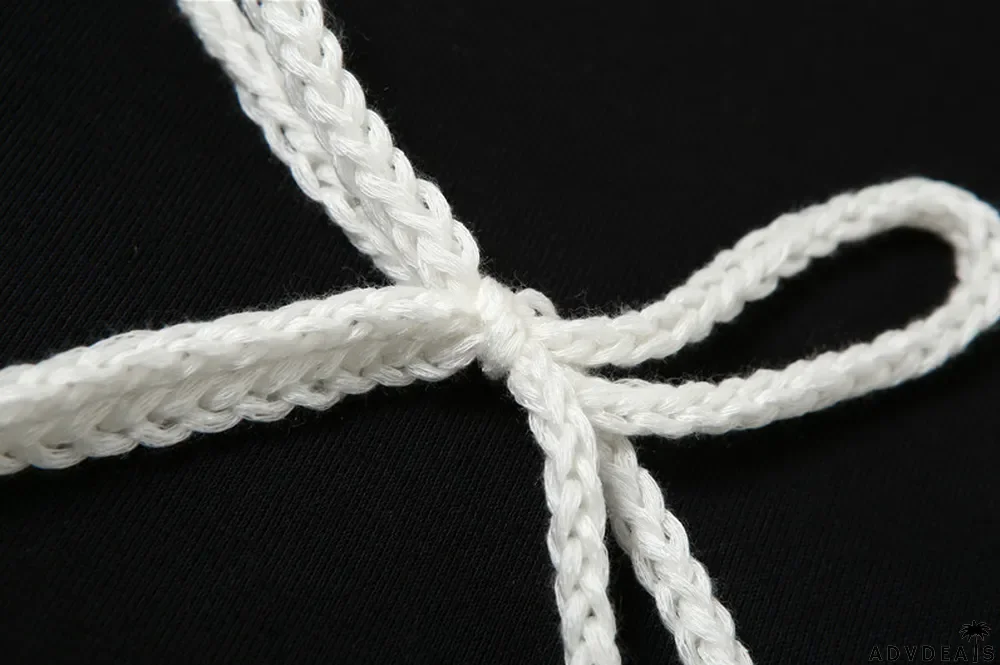 Summer Women Knitting Hollow Tassel Halter Neck Solid Slim Top