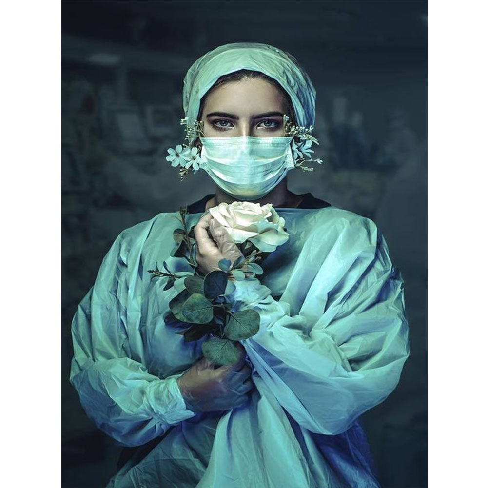 

30*40CM - Round Drill Diamond Painting - Nurse, 501 Original