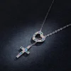  Love & Cross Pendant Necklace 925 Sterling Silver