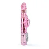 Rechargeable thrusting butterfly Rabbit vibrator with rotating beads