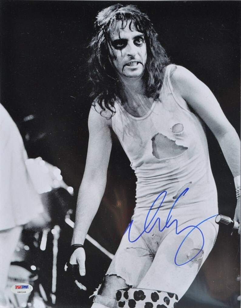 ALICE COOPER SIGNED Photo Poster painting Vincent Damon Furnier Schools Out Welcome To My Nightmare Billion Dollar Babies 11x 14 wcoa