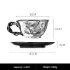 Electroplating Creative Coffee Cup Afternoon Tea Cup Flower Tea Cup Set