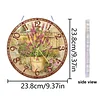 2D DIY Acrylic Garden Diamond Painting Clock Pendant w/ Clock Function Wall Art
