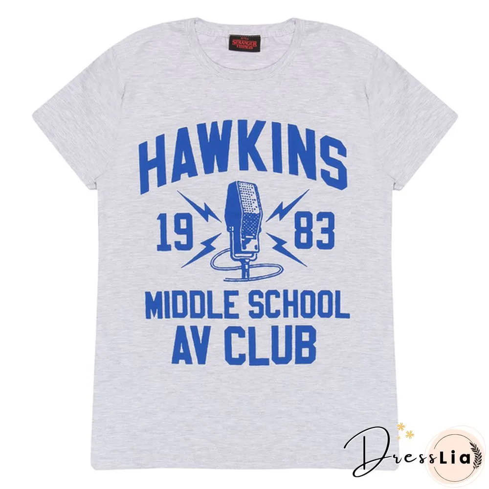 Stranger Things Girls Hawkins Middle School Av Club T-Shirt