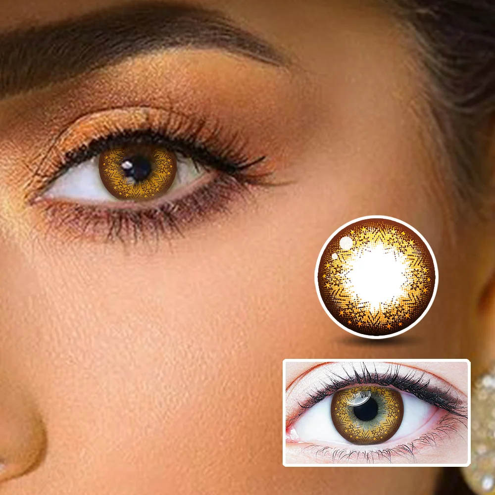 NEBULALENS Barbie Brown Yearly Prescription Colored Contact Lenses NEBULALENS