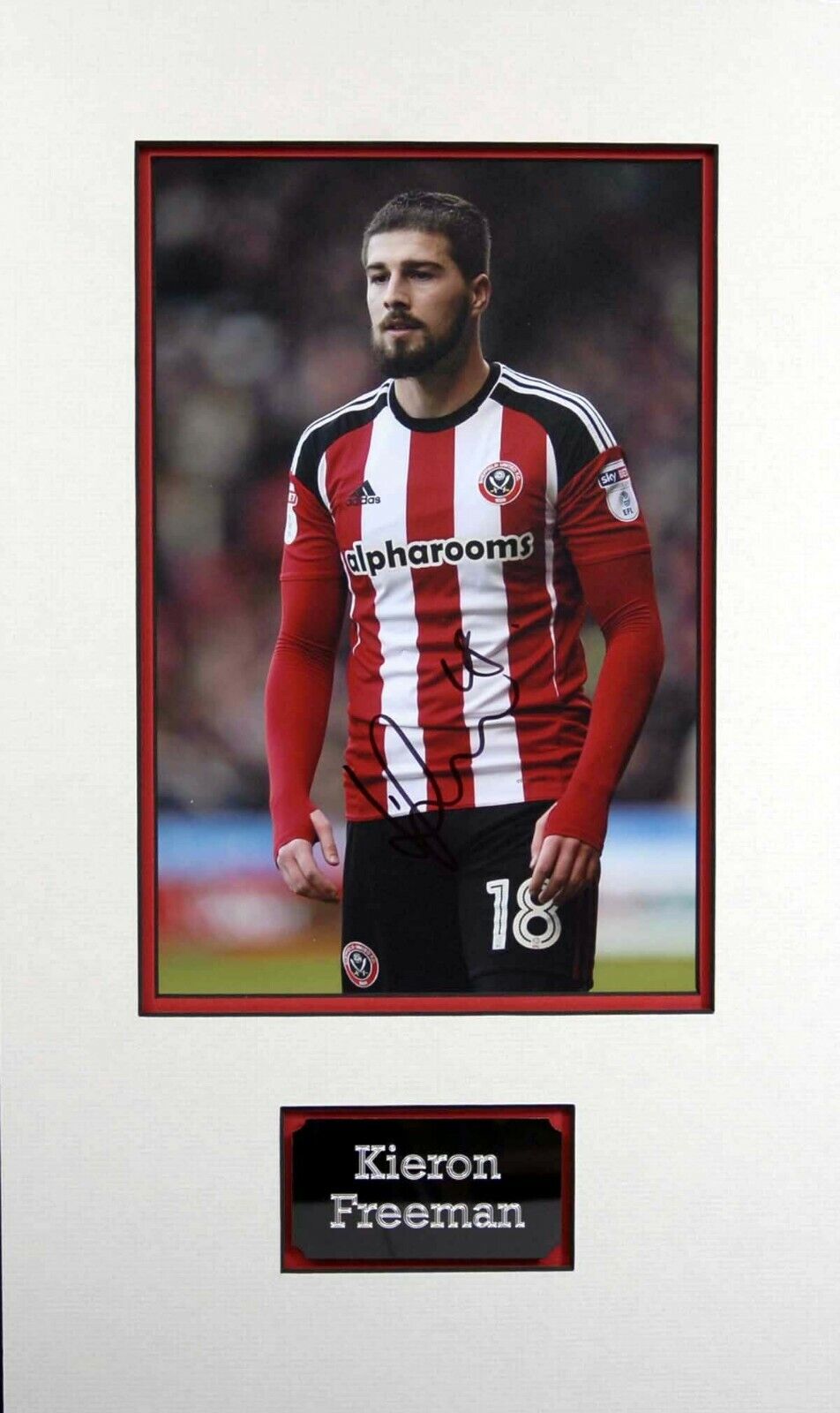 Kieron MAN Signed & Mounted 12x8 Photo Poster painting AFTAL COA Sheffield United Blades