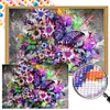 (US Only)5D DIY Full Round Drill Partial AB Diamond Painting Purple Butterfly Art 65x45cm