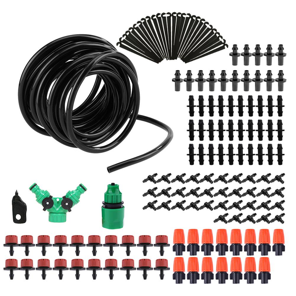 

30m Micro Drip Irrigation System Adjustable Dripper Plant Self Watering Kit, 501 Original